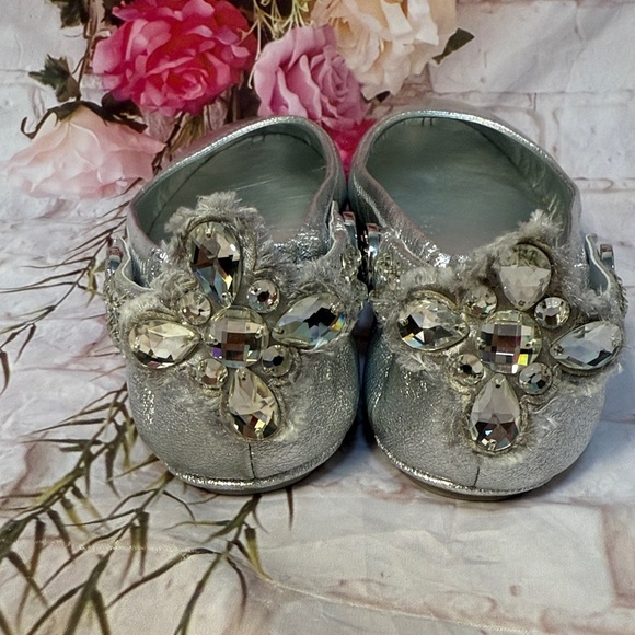 Tory Burch Adjustable Mary Jane Ballet Flats with Rhinestone Detail - Picture 4 of 13
